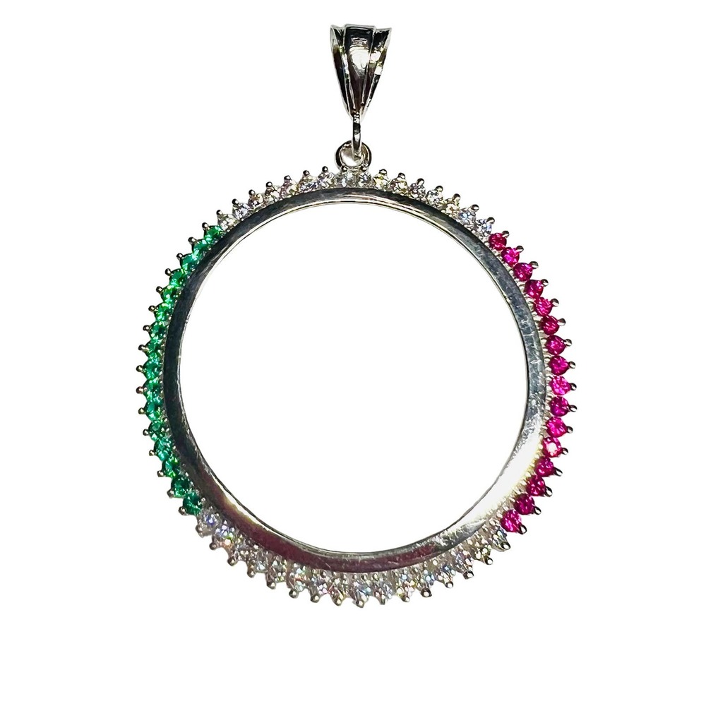 Centenario Bezel Sterling Silver .925 Mexican Color Stones NEW